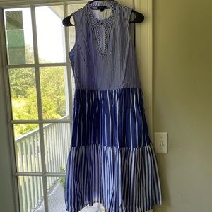 J crew Blue white Dress